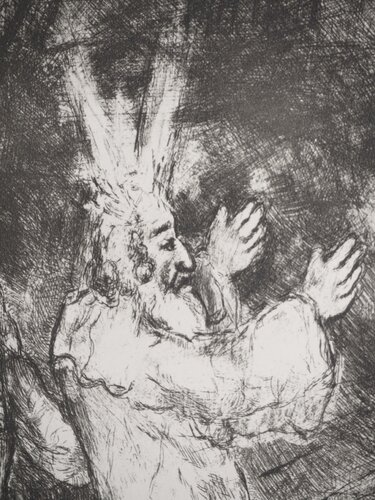Moise réclamant la libération de son peuple by Marc Chagall, 인쇄 for Sale on Singulart