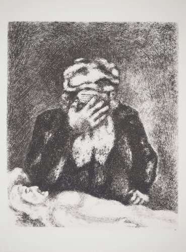 Abraham pleurant Sara by Marc Chagall, Print for Sale on Singulart