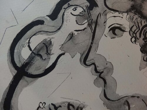 Violoniste au bouquet Marc Chagall