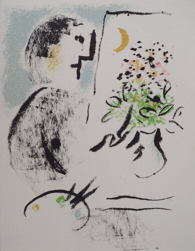 Peintre dans l'atelier di Marc Chagall, Stampa in vendita su Singulart