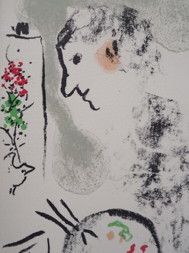 Peintre à la palette di Marc Chagall, Stampa in vendita su Singulart