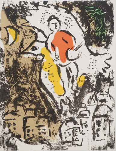 Artiste au dessus de la ville by Marc Chagall, 版画 for Sale on Singulart