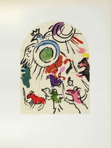 Jerusalem Windows : Gad (sketch) van Marc Chagall, Afdruk te koop op Singulart