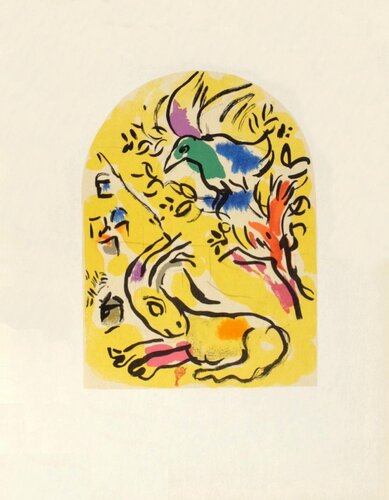 Jerusalem Windows : Nephtali (sketch) van Marc Chagall, Afdruk te koop op Singulart
