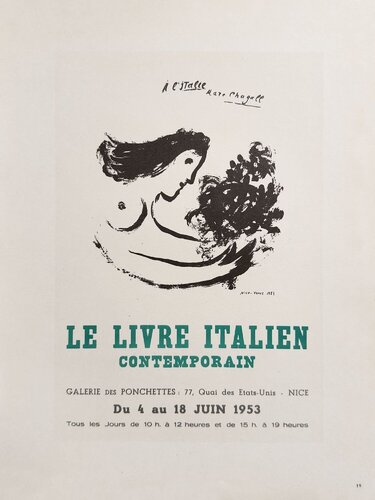 AF 1953 - Le livre italien di Marc Chagall, Stampa in vendita su Singulart