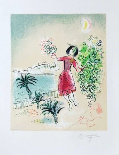 The Bay of Nice di Marc Chagall, Stampa in vendita su Singulart
