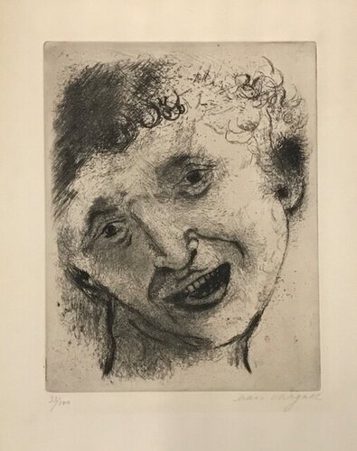 Autoportrait au sourire (Smiling Self-Portrait) di Marc Chagall, Stampa in vendita su Singulart