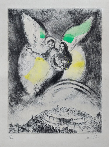 L´Eternel Aura Pitié De Jacob di Marc Chagall, Opera su carta in vendita su Singulart