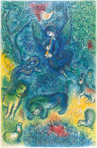 La flûte enchantée (The Magic Flute) di Marc Chagall, Stampa in vendita su Singulart