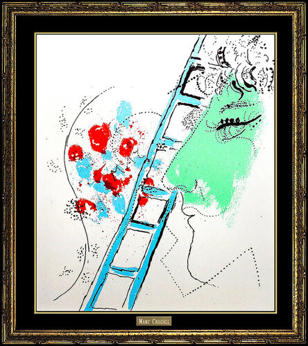 The Ladder (m.200) di Marc Chagall, Stampa in vendita su Singulart