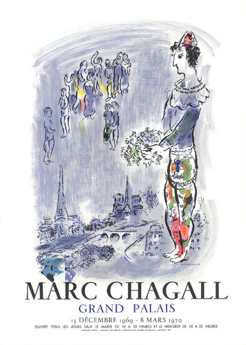 The Magician Of Paris di Marc Chagall, Stampa in vendita su Singulart