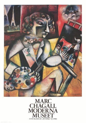 L'Autoportrait Aux Sept Doigts di Marc Chagall, Stampa in vendita su Singulart