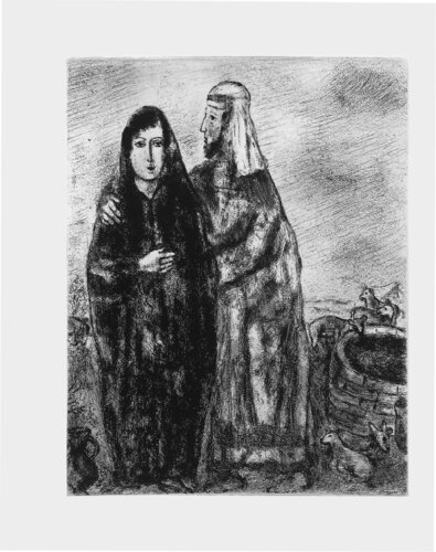 Meeting of Jacob and Rachel di Marc Chagall, Stampa in vendita su Singulart