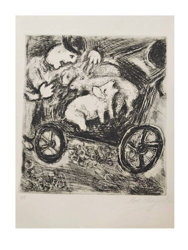 from the Fables of La Fontaine di Marc Chagall, Stampa in vendita su Singulart
