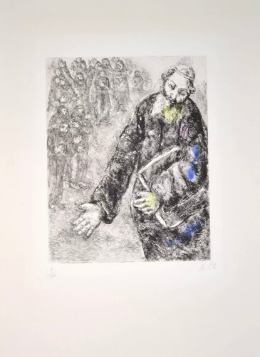 Joshua reading The Word Of The Law - MCH47 di Marc Chagall, Stampa in vendita su Singulart