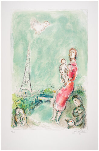 Maternité Rouge van Marc Chagall, Afdruk te koop op Singulart