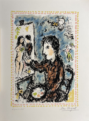 Scène d'Atelier van Marc Chagall, Afdruk te koop op Singulart