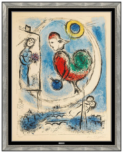 Le Coq Sur Paris van Marc Chagall, Afdruk te koop op Singulart