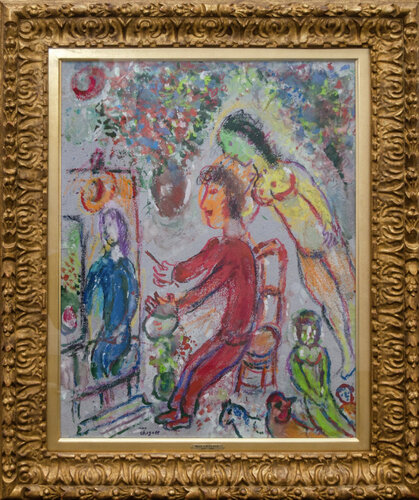 Le Peintre en Rouge van Marc Chagall, Werk op papier te koop op Singulart