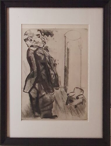 Sobakévitch près du fauteuil di Marc Chagall, Stampa in vendita su Singulart