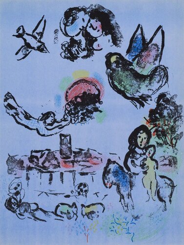 Nocturne at Vence di Marc Chagall, Stampa in vendita su Singulart