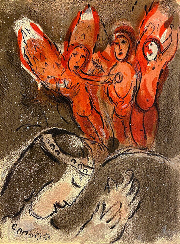 Sarah and the Angels di Marc Chagall, Stampa in vendita su Singulart