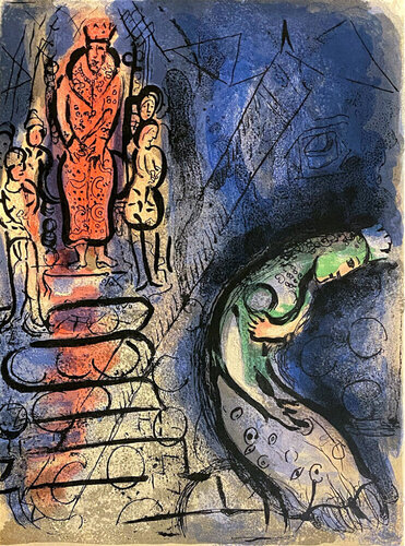 Ahasuerus Sends Vasthi Away di Marc Chagall, Stampa in vendita su Singulart