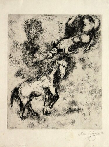 The Horse and the Donkey di Marc Chagall, Stampa in vendita su Singulart