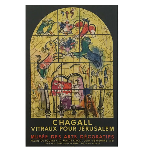 The Tribe of Levi, 1961, Exhibition Poster Palace du Louvre in Paris, Lithograph on Paper, Limited Edition of 2000 di Marc Chagall, Stampa in vendita su Singulart