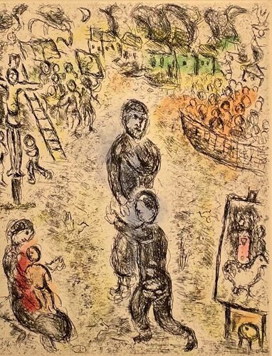 Le Retour De L'enfant Prodigue di Marc Chagall, Stampa in vendita su Singulart