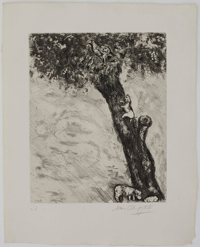 The Eagle, the Wild Sow and the Cat, from Fables de La Fontaine van Marc Chagall, Afdruk te koop op Singulart
