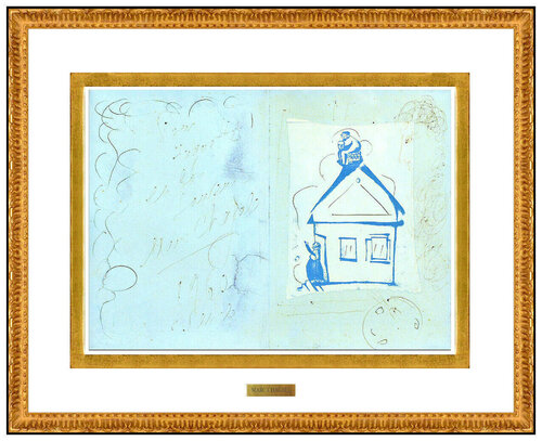 Painting My Village van Marc Chagall, Werk op papier te koop op Singulart