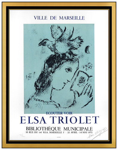 Hommage a Elsa Triolet van Marc Chagall, Afdruk te koop op Singulart