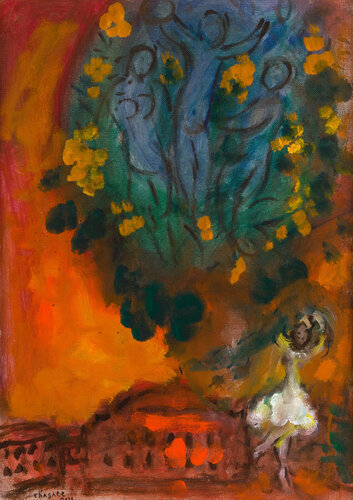 Esquisse pour L'Opéra (Study for the Opéra) van Marc Chagall, Schilderij te koop op Singulart