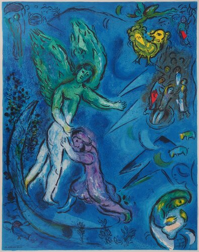 La lutte de Jacob et de l'ange von Marc Chagall, Druck kaufen auf Singulart