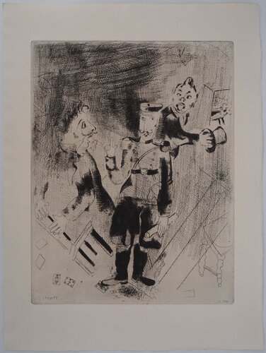 L'arrestation, Gravure originale signée by Marc Chagall, Print for Sale on Singulart