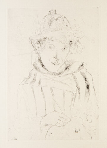 Self Portrait with Decorated Hat by Marc Chagall, Print for Sale on Singulart