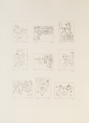 Les Ames Mortes Vignette Plate 10 von Marc Chagall, Druck kaufen auf Singulart