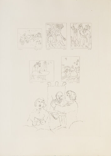 Les Ames Mortes Vignette Plate 11 von Marc Chagall, Druck kaufen auf Singulart