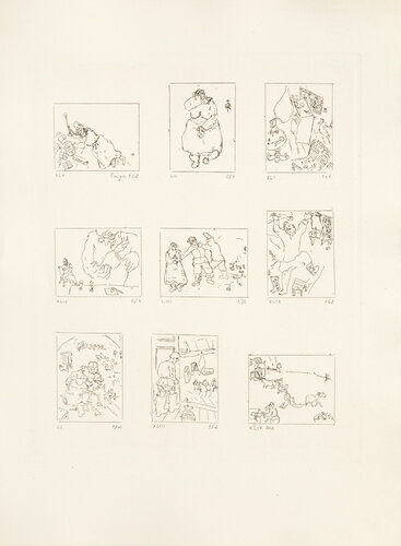 Les Ames Mortes Vignette Plate 6 di Marc Chagall, Stampa in vendita su Singulart