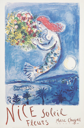 Nice Soleil Fleurs (La Baie des Anges) by Marc Chagall, Print for Sale on Singulart