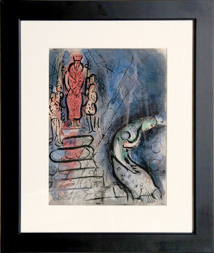 Ahasuerus sends Vashti Away from "Drawings for the Bible" van Marc Chagall, Afdruk te koop op Singulart