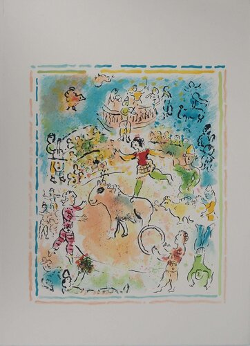 Burlesque au cirque von Marc Chagall, Druck kaufen auf Singulart