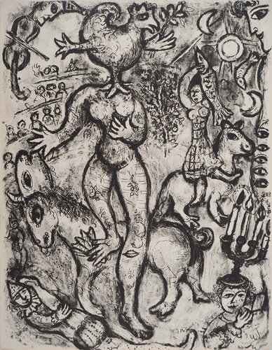 Cirque, Joyeuse parade, Lithographie originale by Marc Chagall, Print for Sale on Singulart