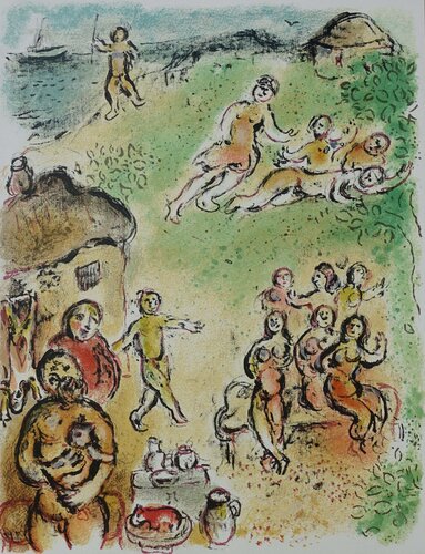 L'Ile d'Eole dieu du vent di Marc Chagall, Stampa in vendita su Singulart