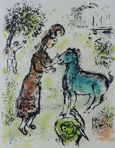 Athéna et le cheval de Marc Chagall, Impresión a la venta en Singulart