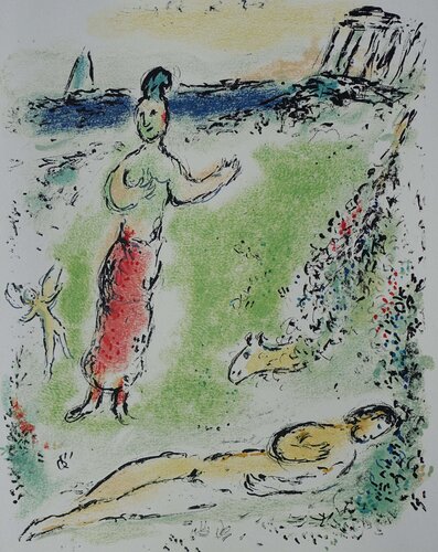Ulysse et sa nourrice Euryclée by Marc Chagall, Print for Sale on Singulart