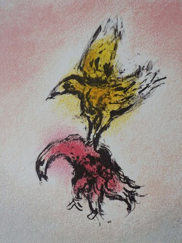 Le faucon et la colombe van Marc Chagall, Afdruk te koop op Singulart