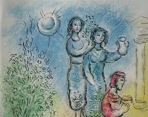 Ulysse blessé attend Pénélope di Marc Chagall, Stampa in vendita su Singulart
