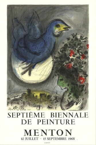 The Bluebird (L'Oiseau Bleu) di Marc Chagall, Stampa in vendita su Singulart